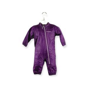 Columbia Baby Purple Snuggly Bunny Down Zipper Bunting Snowsuit Size 6-12 Months